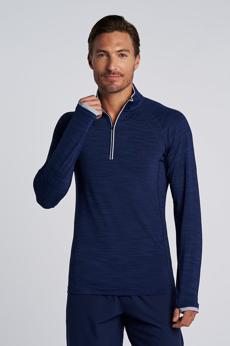 Chemise Coolibar Homme XL – UPF 50+, Manches Longues Bleues, Protection Solaire UV