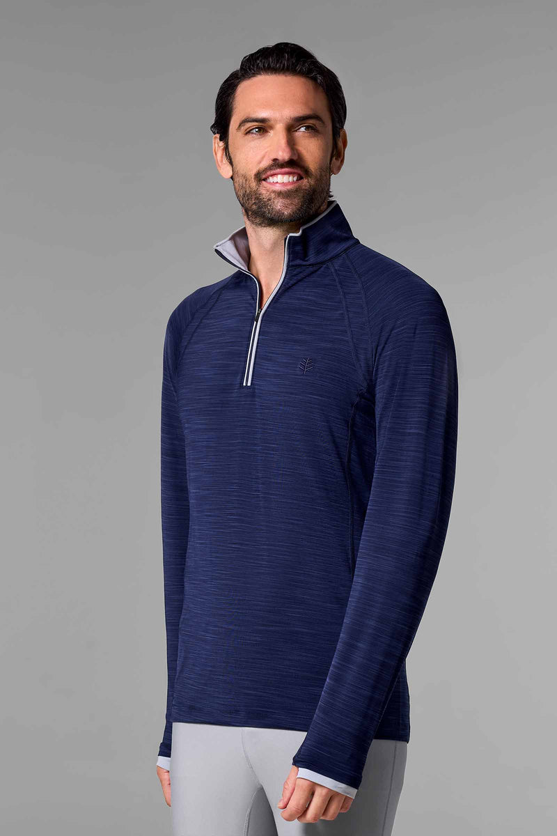 Men's Surf Long Sleeve Rash Guard | Baja Blue UPF 50+