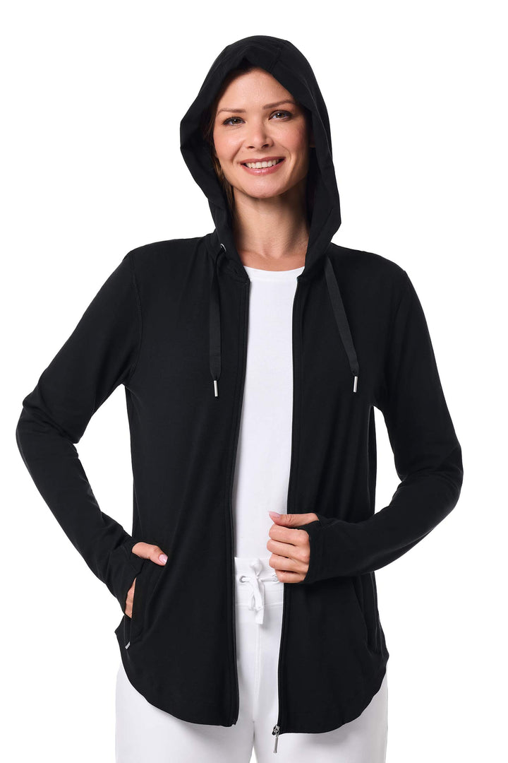 Women's Zip-Up Hoodie | Black