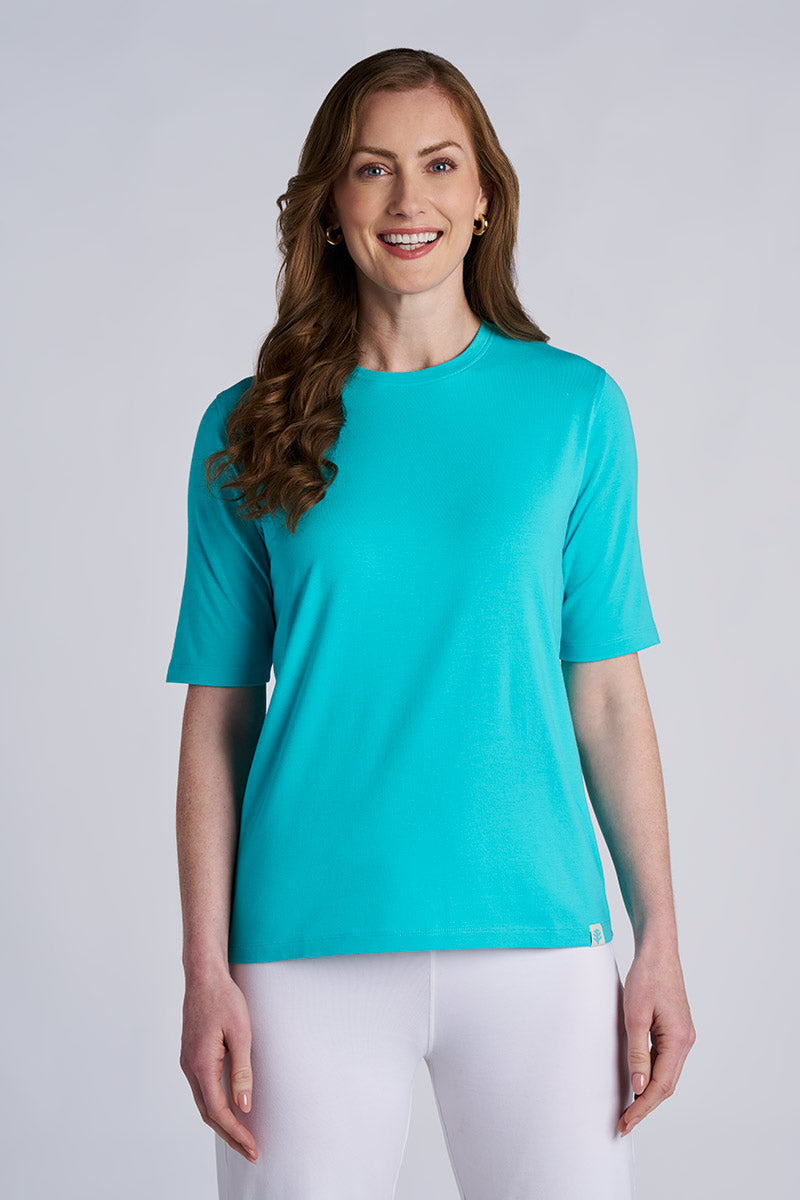 Women's Morada Everyday Short Sleeve T-Shirt | Coolibar Blue