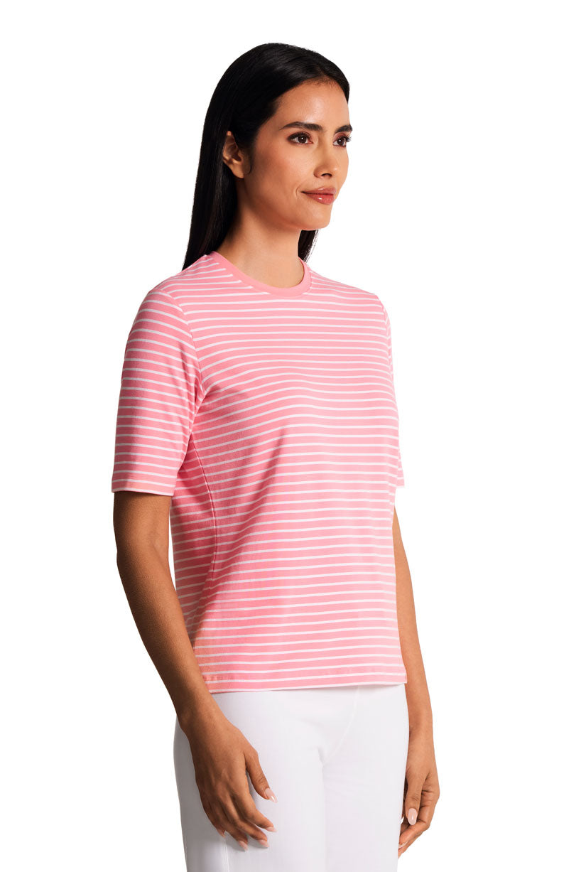 Color_Flamingo Pink/White Stripe