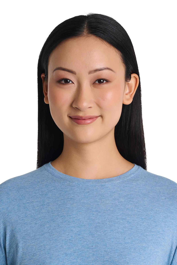 Women's Relaxed Long Sleeve T-Shirt | Light Blue Heather