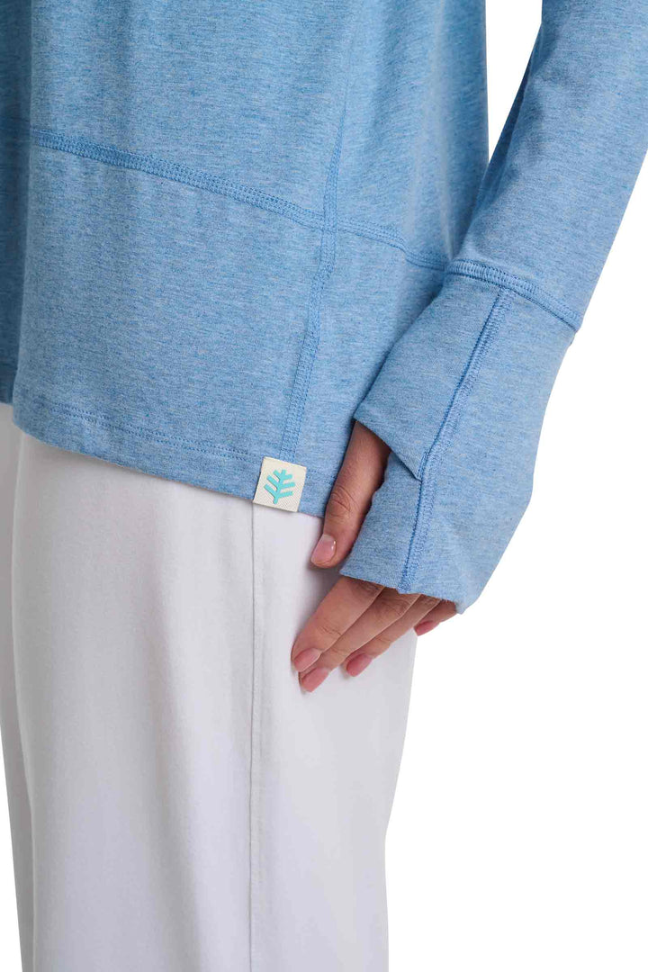 Women's Relaxed Long Sleeve T-Shirt | Light Blue Heather