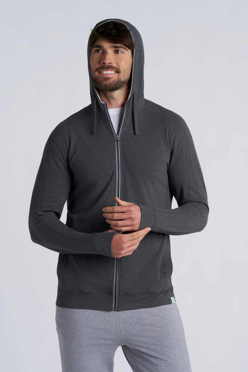 Men's LumaLeo Zip-Up Hoodie | Grey Heather UPF 50+