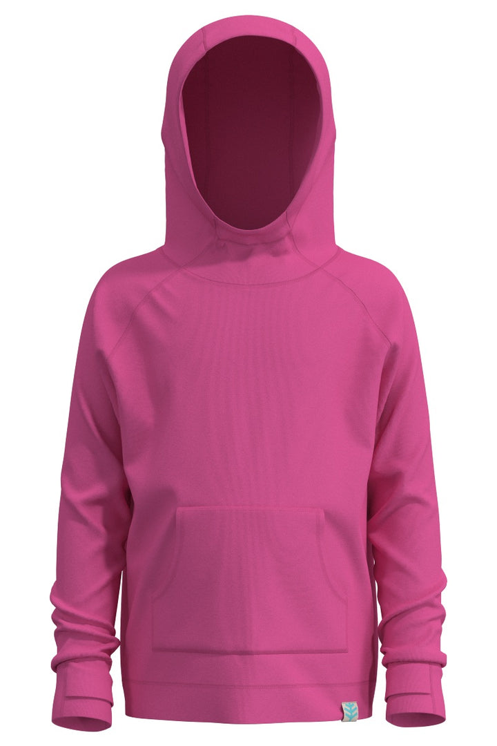 Kids' Hoodie with Thumbholes | Tulip Pink