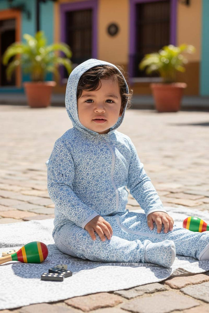 Baby's Full-Coverage Bodysuit | Malibu Blue Shell We