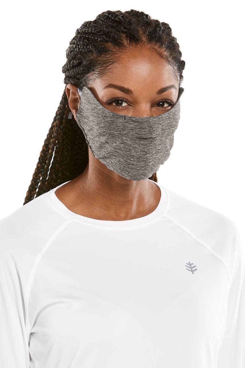 Unisex Zenith Face Mask with Adjustable Features | Charcoal Heather UPF 50+