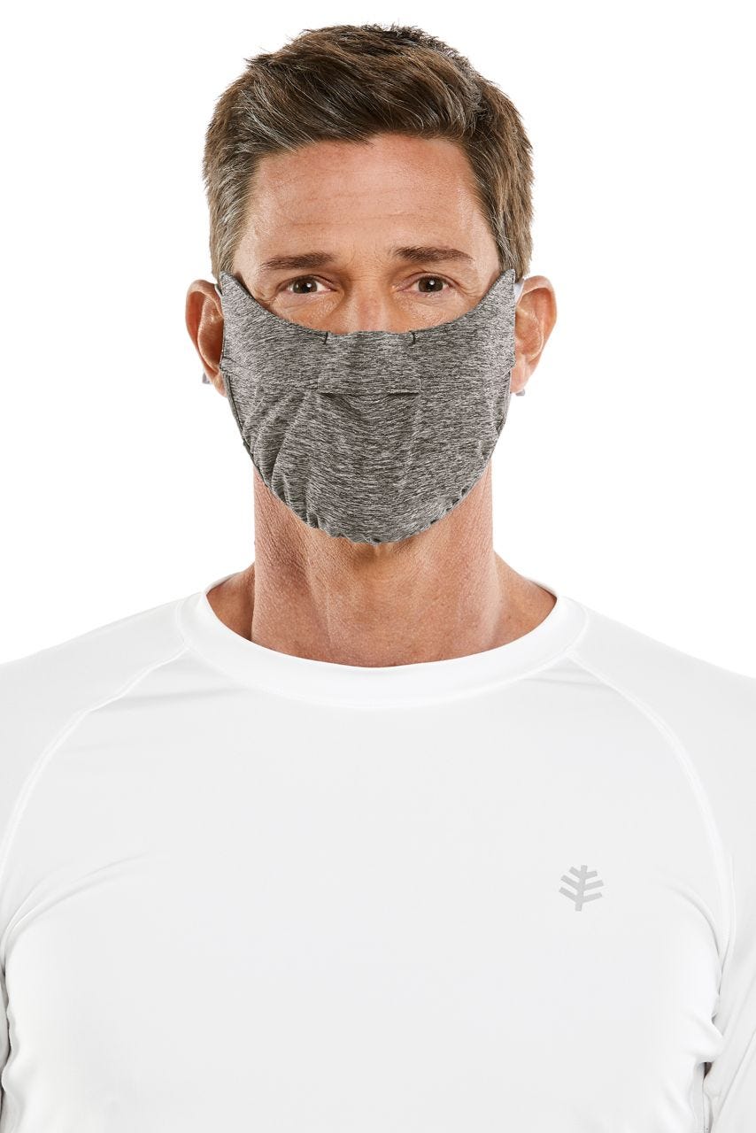 Unisex Zenith Face Mask with Adjustable Features | Charcoal Heather UPF 50+