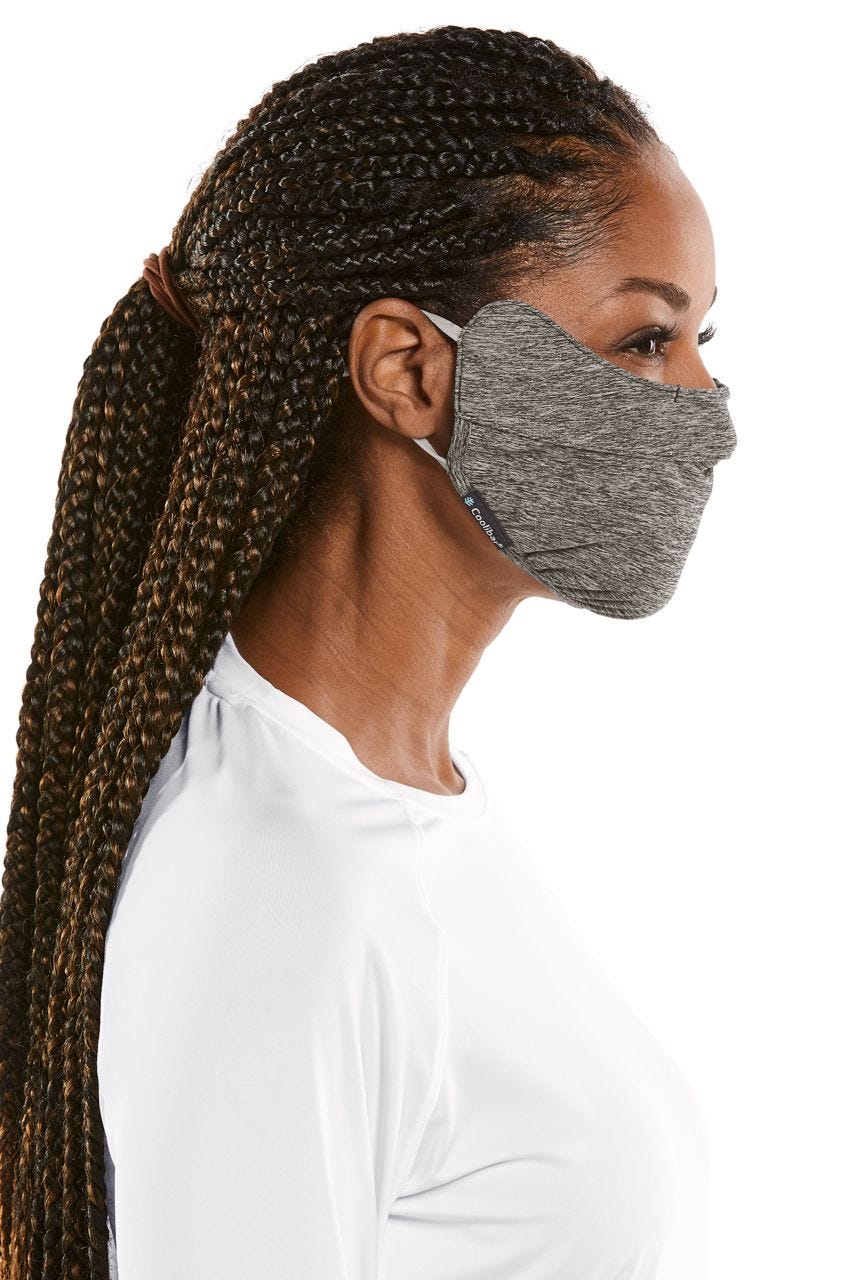 Unisex Zenith Face Mask with Adjustable Features | Charcoal Heather UPF 50+