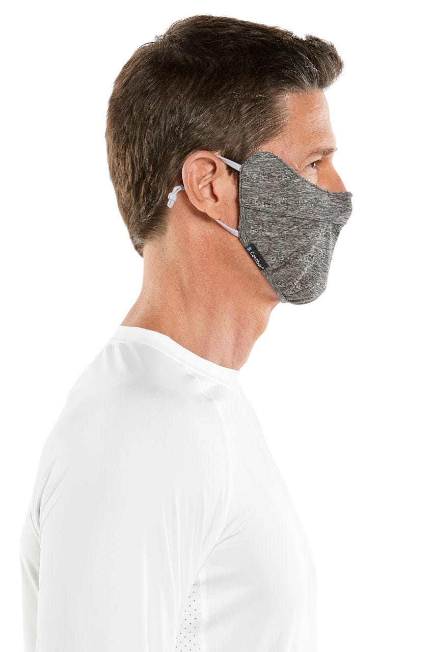Unisex Zenith Face Mask with Adjustable Features | Charcoal Heather UPF 50+