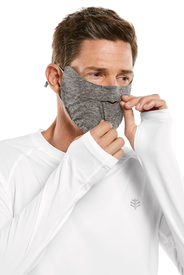 Unisex Zenith Face Mask with Adjustable Features | Charcoal Heather UPF 50+