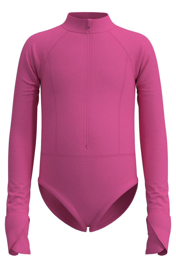 Girls' Long Sleeve Swimsuit | Tulip Pink