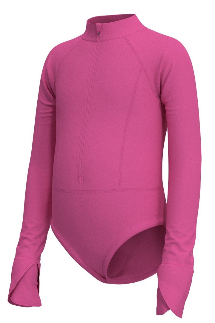 Girls' Long Sleeve Swimsuit | Tulip Pink