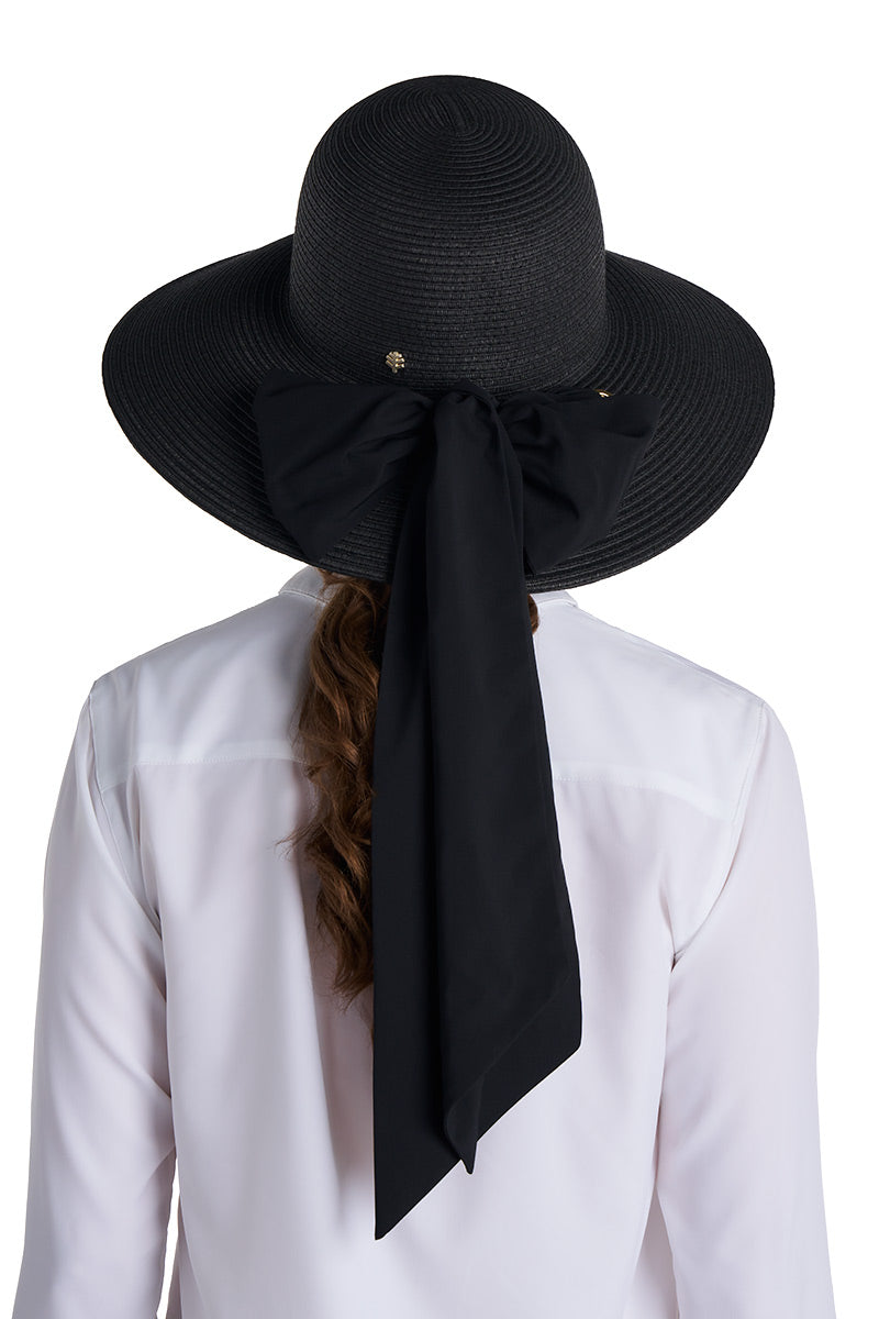 Women's Stella Fashion Hat with Scarves | Natural/Black/White UPF 50+