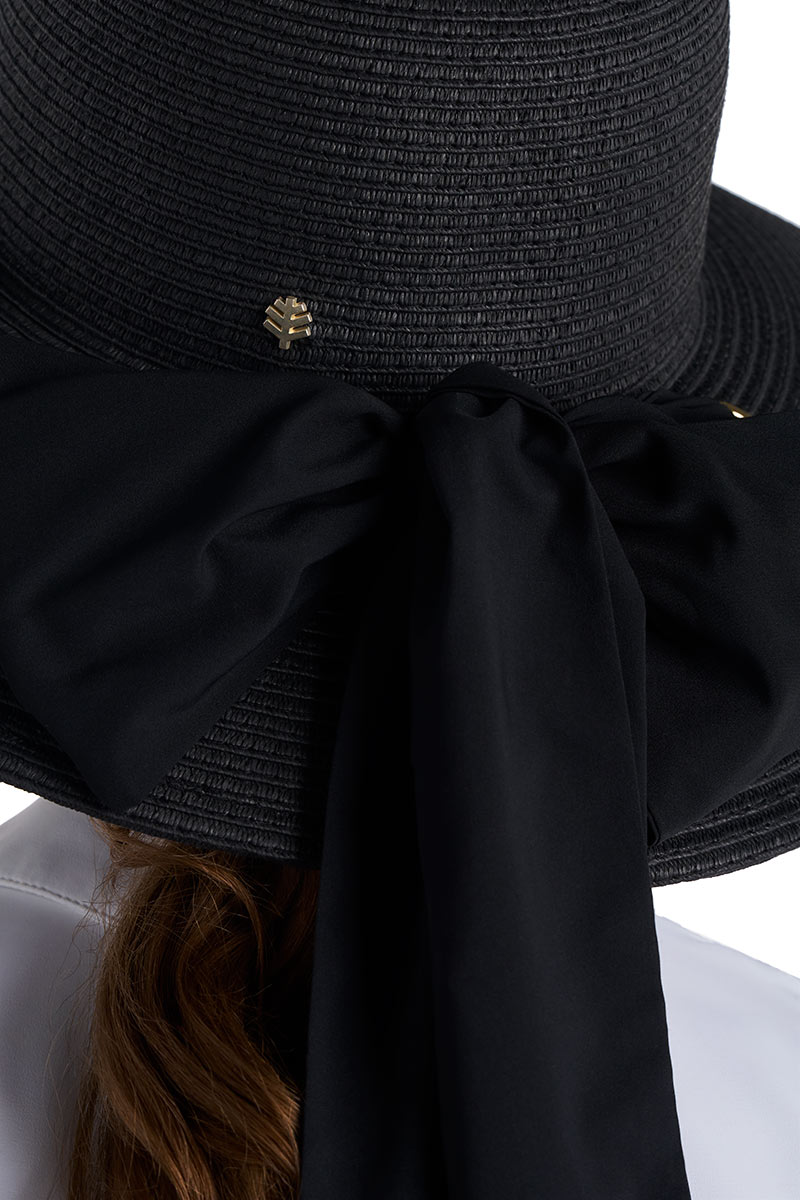 Women's Stella Fashion Hat with Scarves | Natural/Black/White UPF 50+