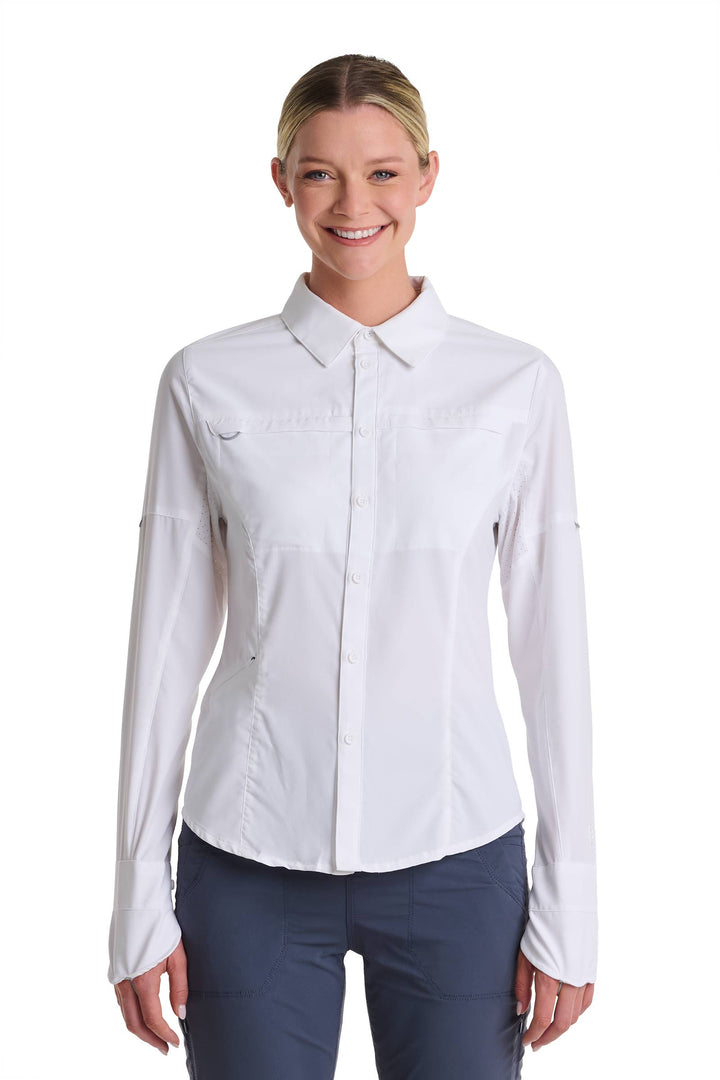Women's Long Sleeve Fishing Sun Shirt | White