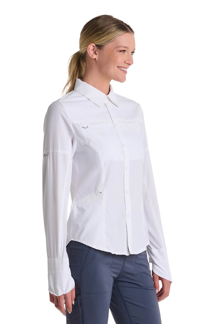Women's Long Sleeve Fishing Sun Shirt | White