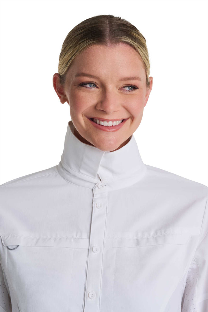 Women's Long Sleeve Fishing Sun Shirt | White