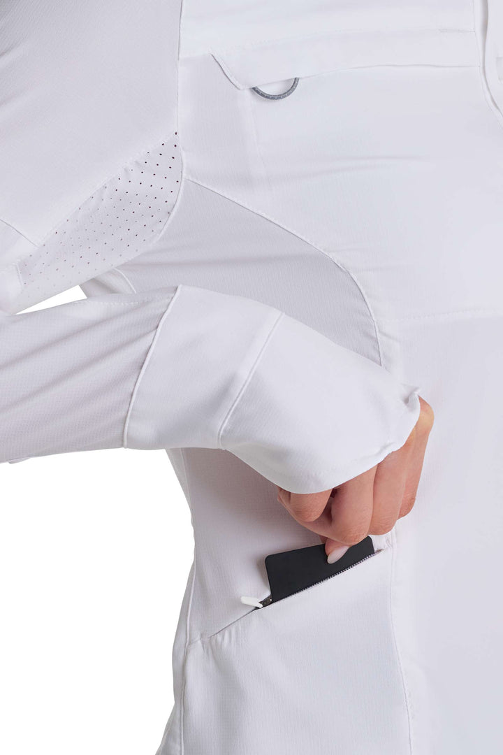 Women's Long Sleeve Fishing Sun Shirt | White