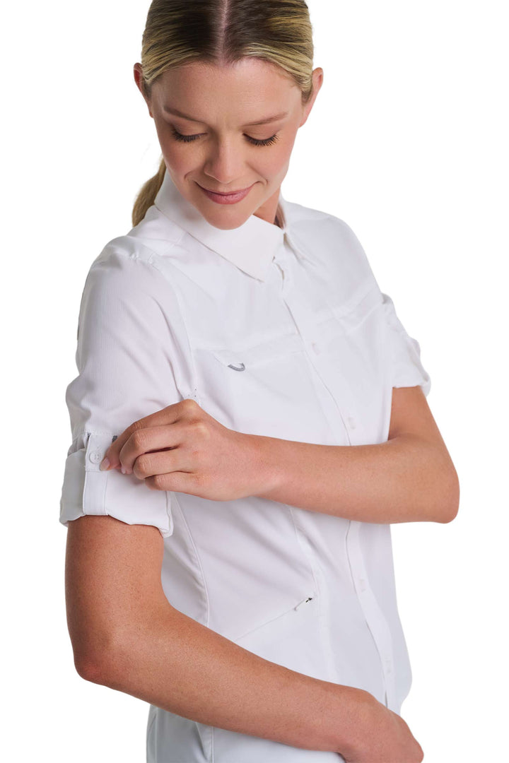 Women's Long Sleeve Fishing Sun Shirt | White