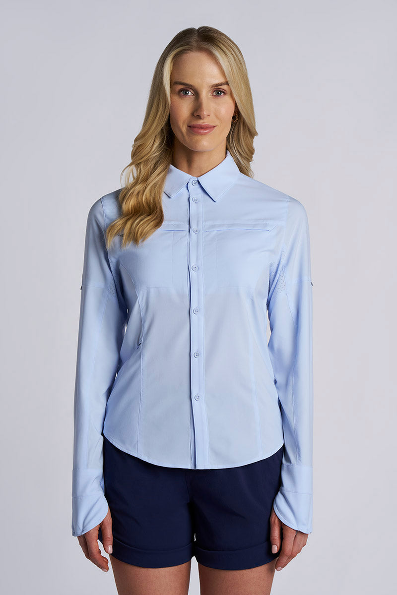 Women's Kodia Long Sleeve Fishing Shirt | Periwinkle UPF 50+