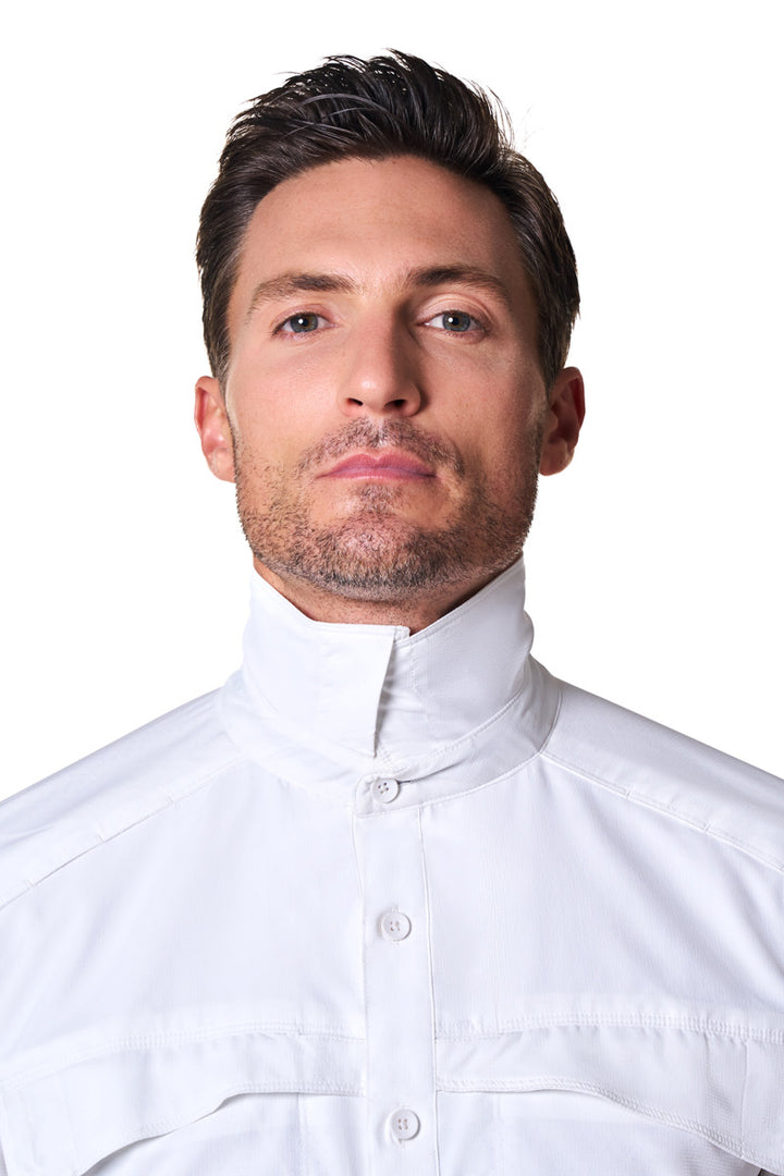 Men's Long Sleeve Fishing Shirt | White