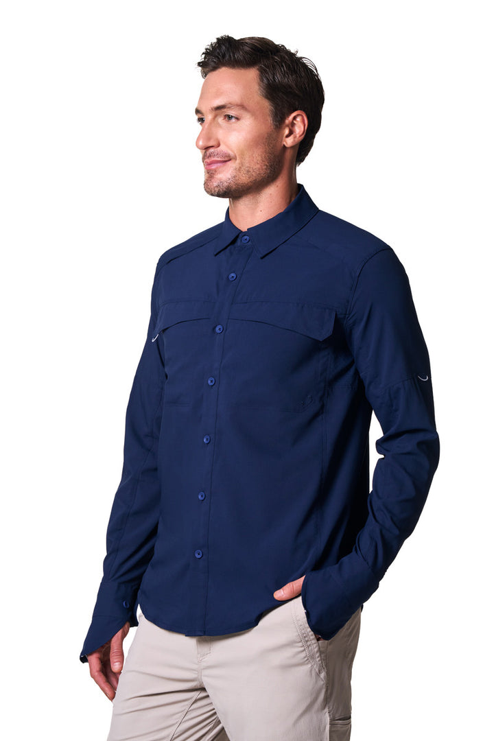 Men's Long Sleeve Fishing Shirt | Navy