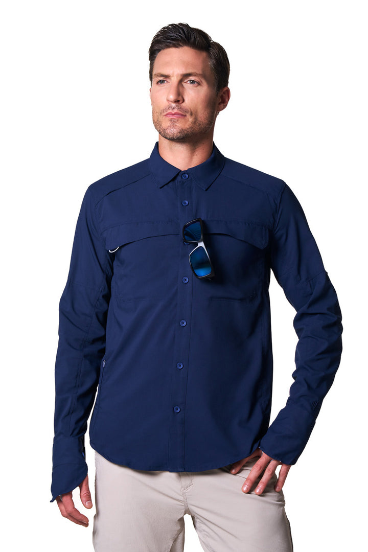 Men's Long Sleeve Fishing Shirt | Navy