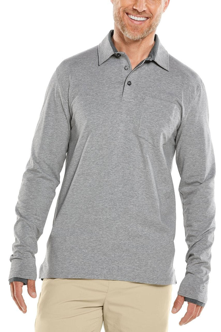 Men's Merrit Long Sleeve Pocket Polo UPF 50+