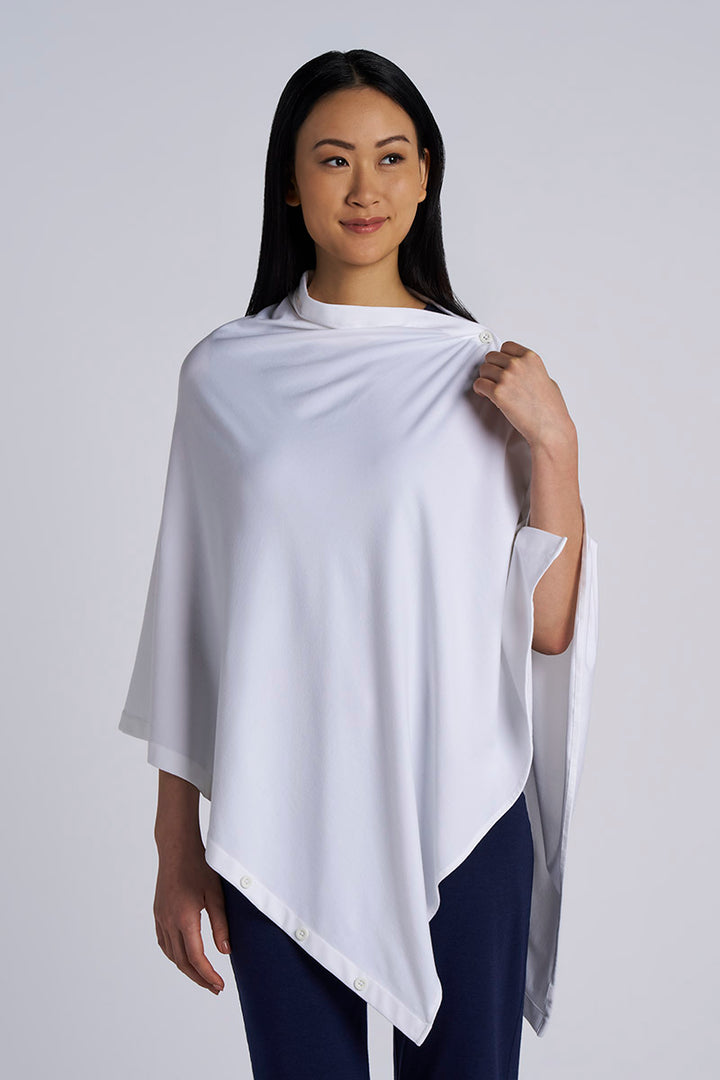 Women's Revilla Button-Up Convertible Wrap | Vanilla UPF 50+