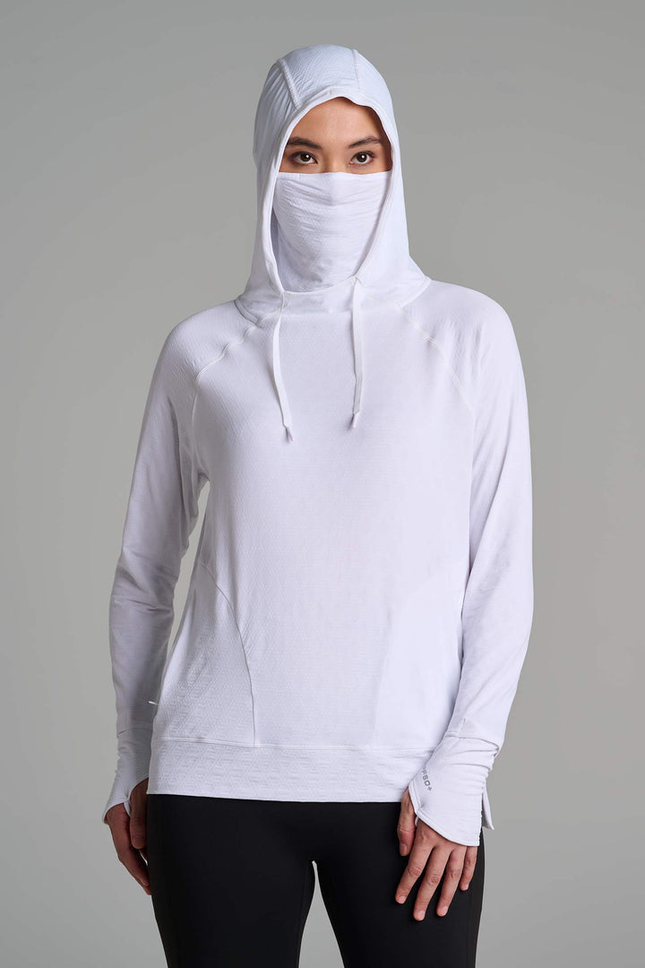 Women's Sun Hoodie | White Diamond Jacquard
