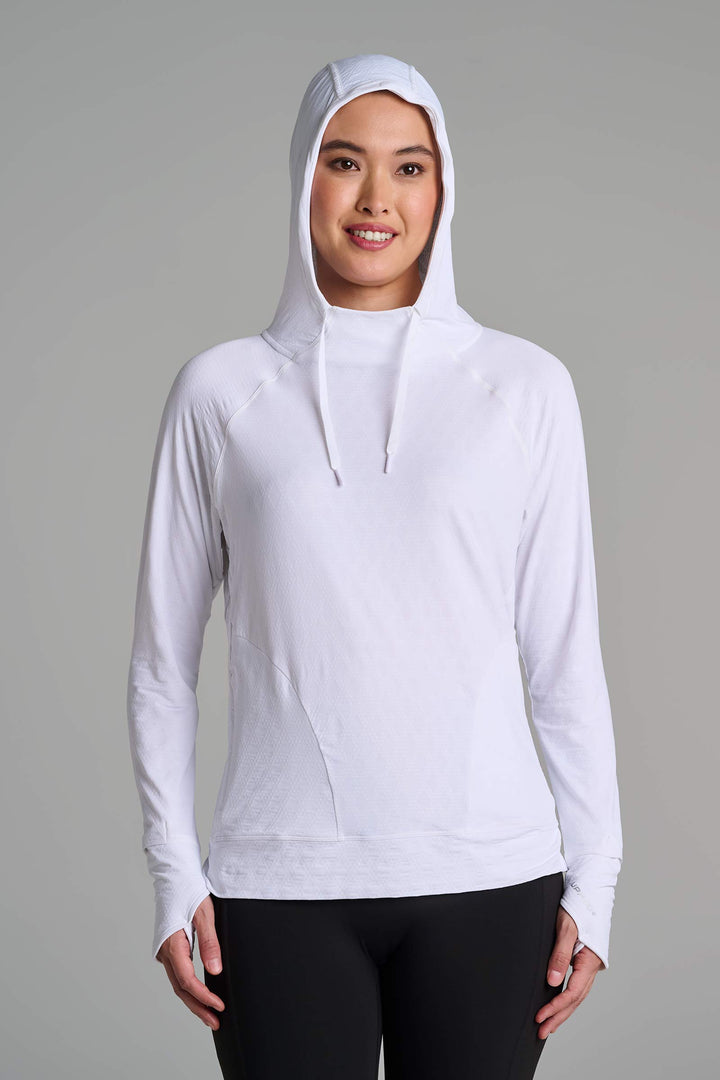 Women's Sun Hoodie | White Diamond Jacquard