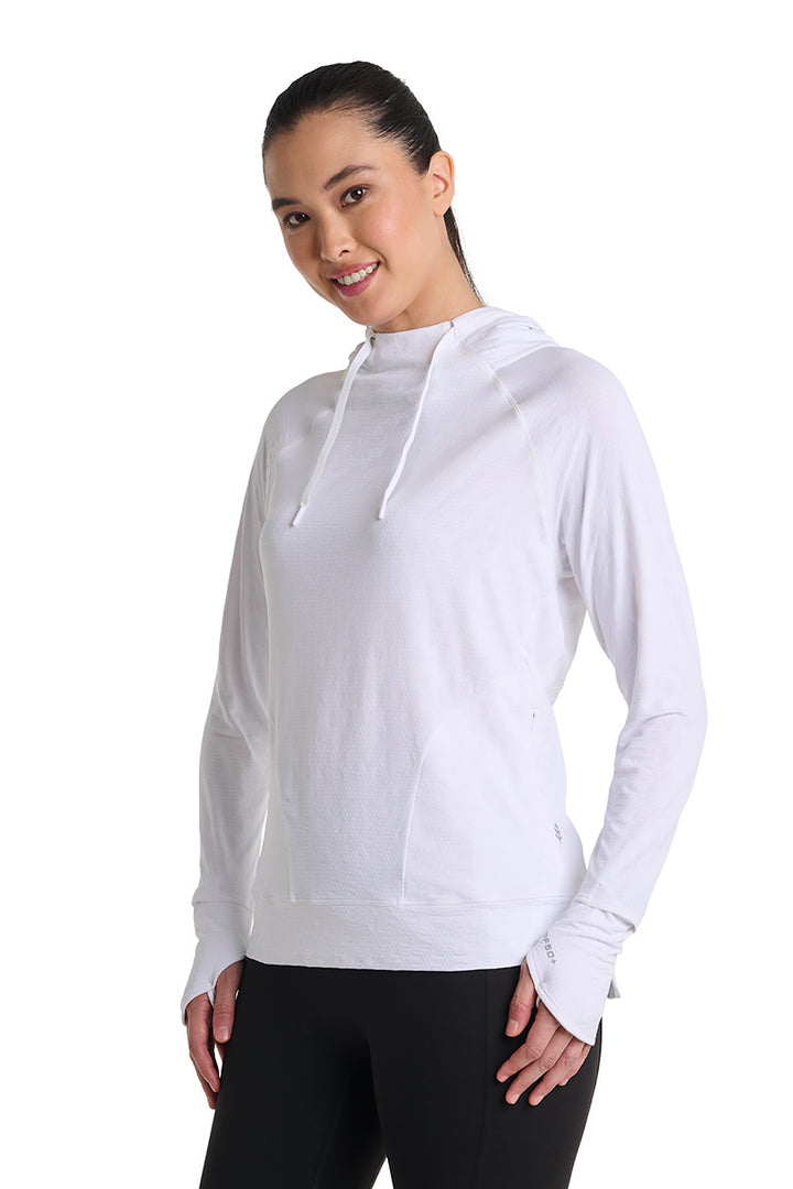 Women's Sun Hoodie | White Diamond Jacquard