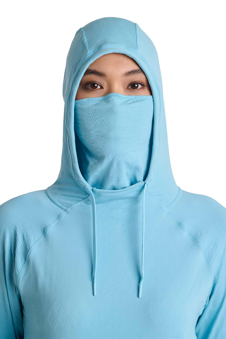 Women's Sun Hoodie | Arctic Blue Diamond Jacquard