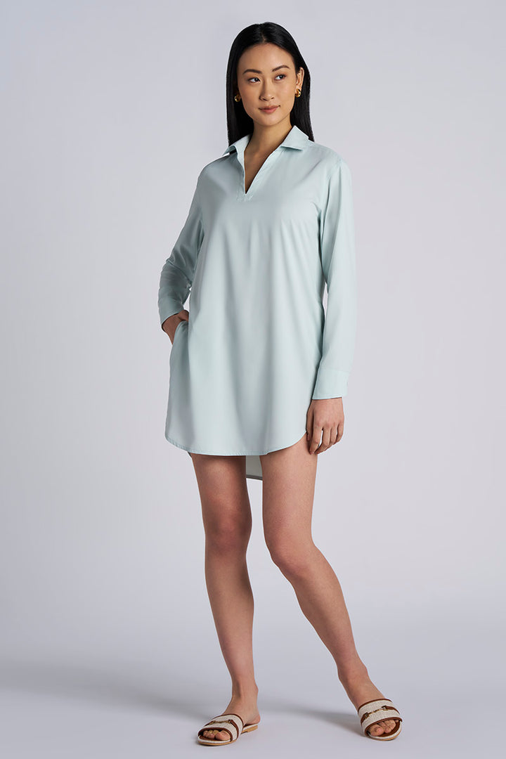 dress shirt cover up Summersalt The Silky Luxe Short Effortless Shirtdress Cover-Up