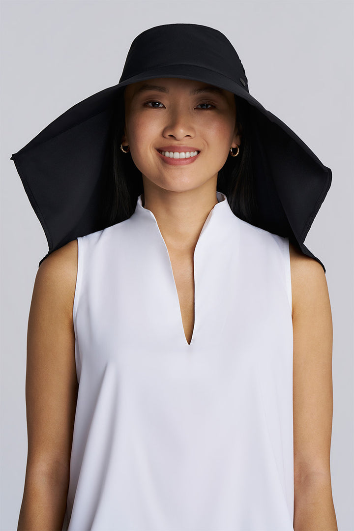 Anastasia Elegant Full Coverage Hat | Black UPF 50+ display picture 1