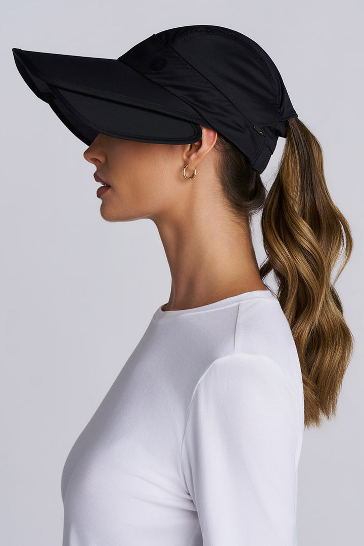 Olivia Convertible Visor | Black UPF 50+