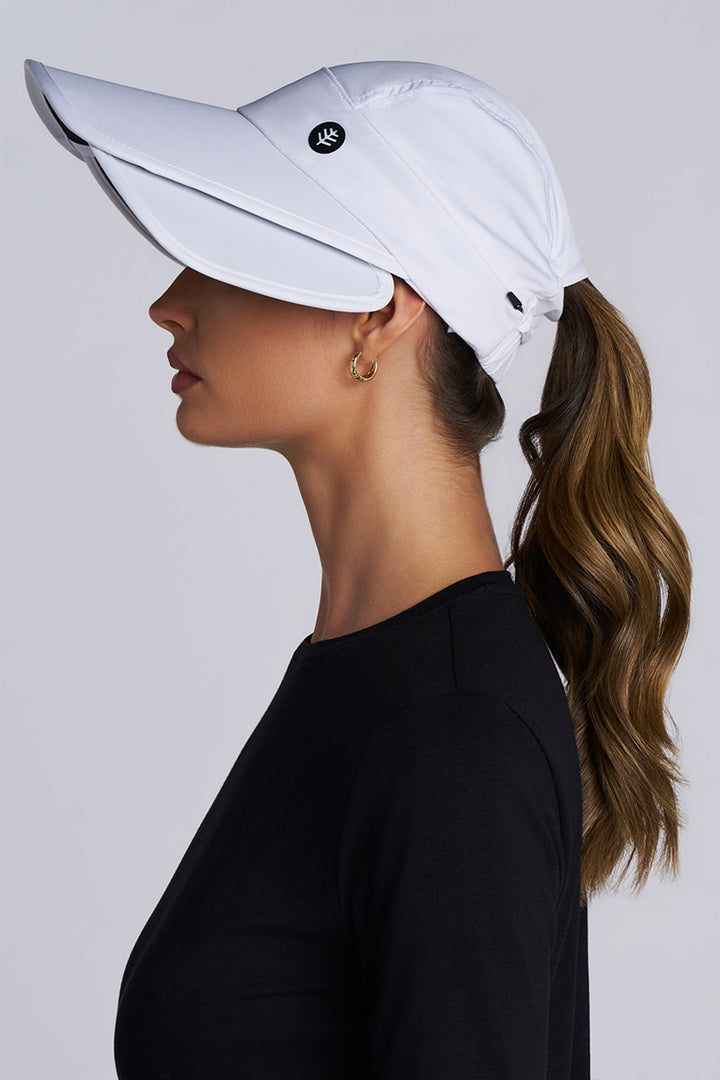 UPF 50+ Sun Visor Hat 2-in-1 Convertible Adjustable Lightweight Packable Heldig Simplicity Hats for Women UPF 50+ UV Sun Protective  main image 4