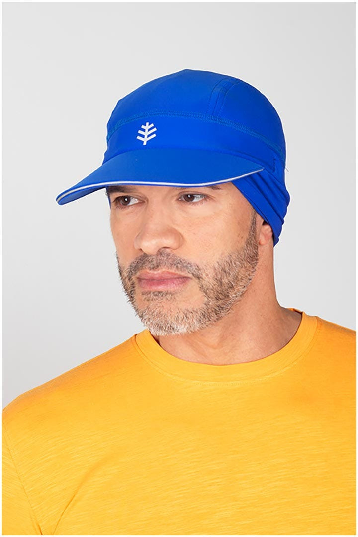 Coolibar Emmet Convertible Ear Flap Hat UPF 50+, Baja Blue / L/XL