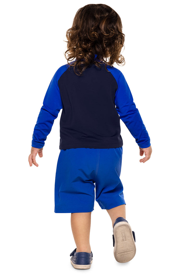 Baby Island Rash Guard Set | Navy Colorblock UPF 50+