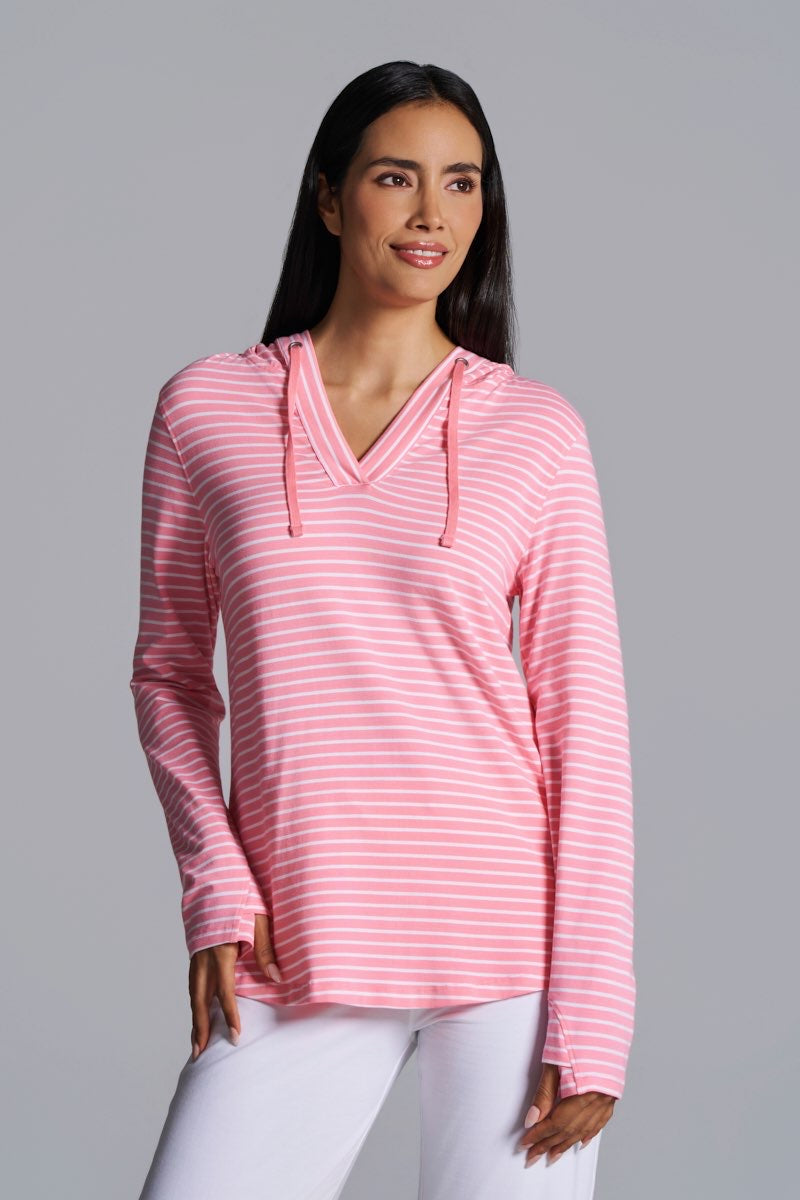 Color_Flamingo Pink/White Stripe