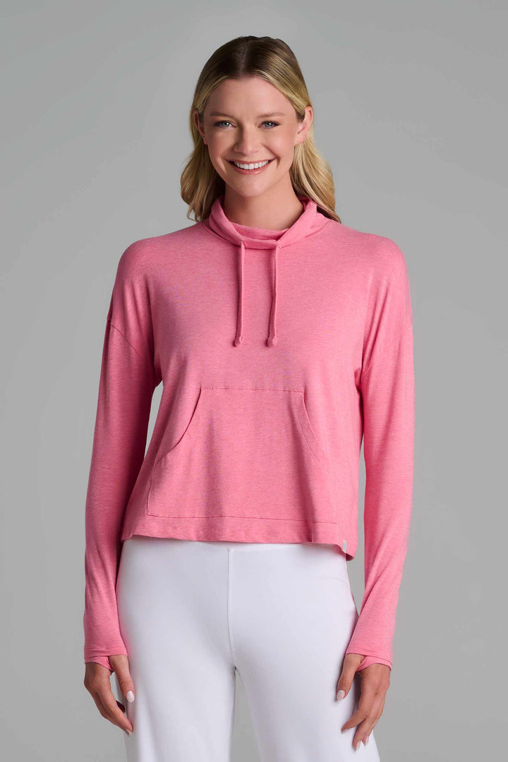 Women's Neck Pullover | Flamingo Pink Heather