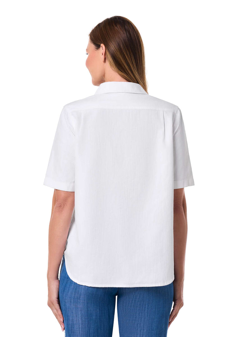 Chambray Short Sleeve Shirt | White Chambray