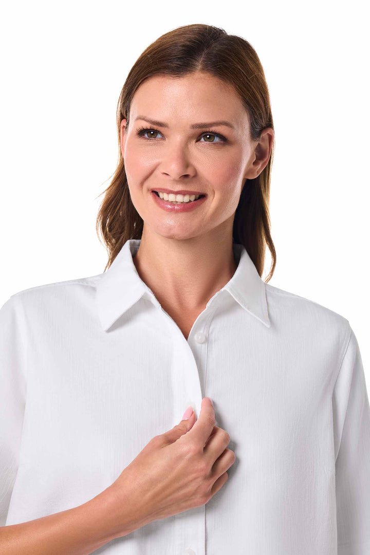 Chambray Short Sleeve Shirt | White Chambray