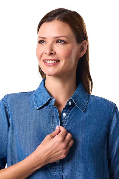 Chambray Short Sleeve Shirt | Light Indigo Chambray