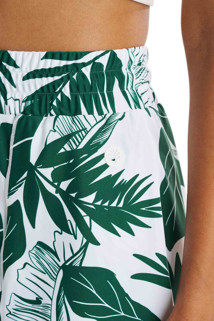 Women's Relaxed Cover-Up Swim Shorts | Eden Green Palm Paradise