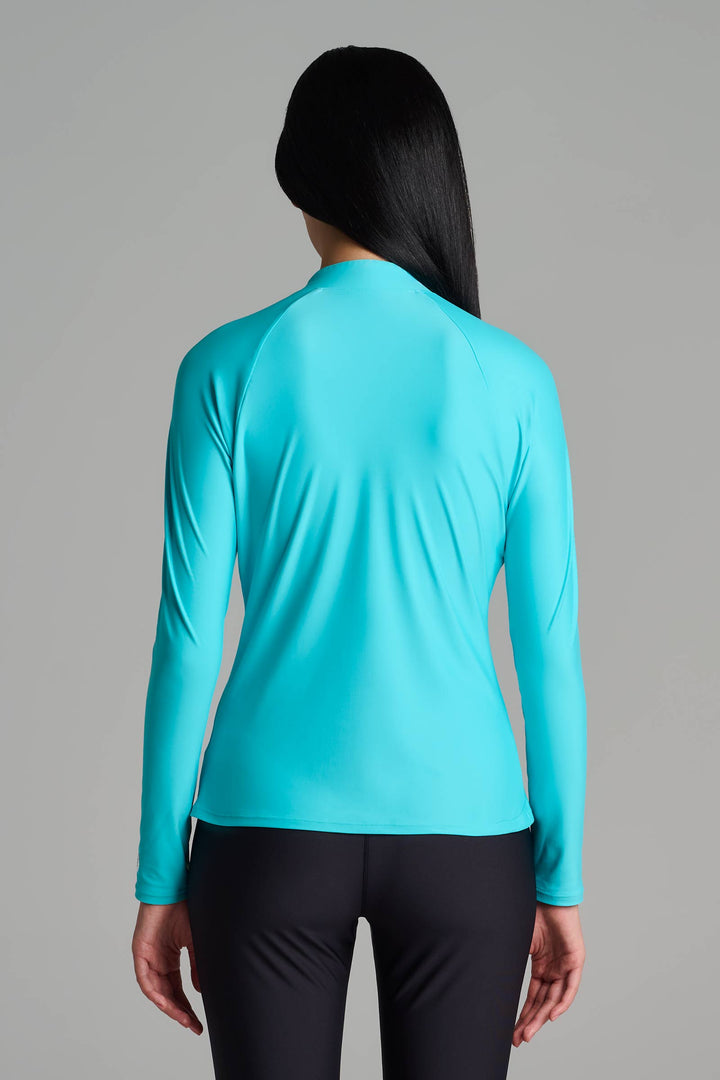 Women's Long Sleeve Rash Guard | Blue Curacao