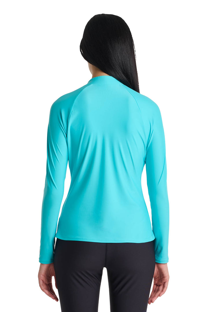 Women's Long Sleeve Rash Guard | Blue Curacao