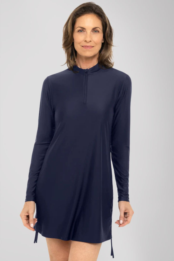 Women's Ruche Swim Top | Navy