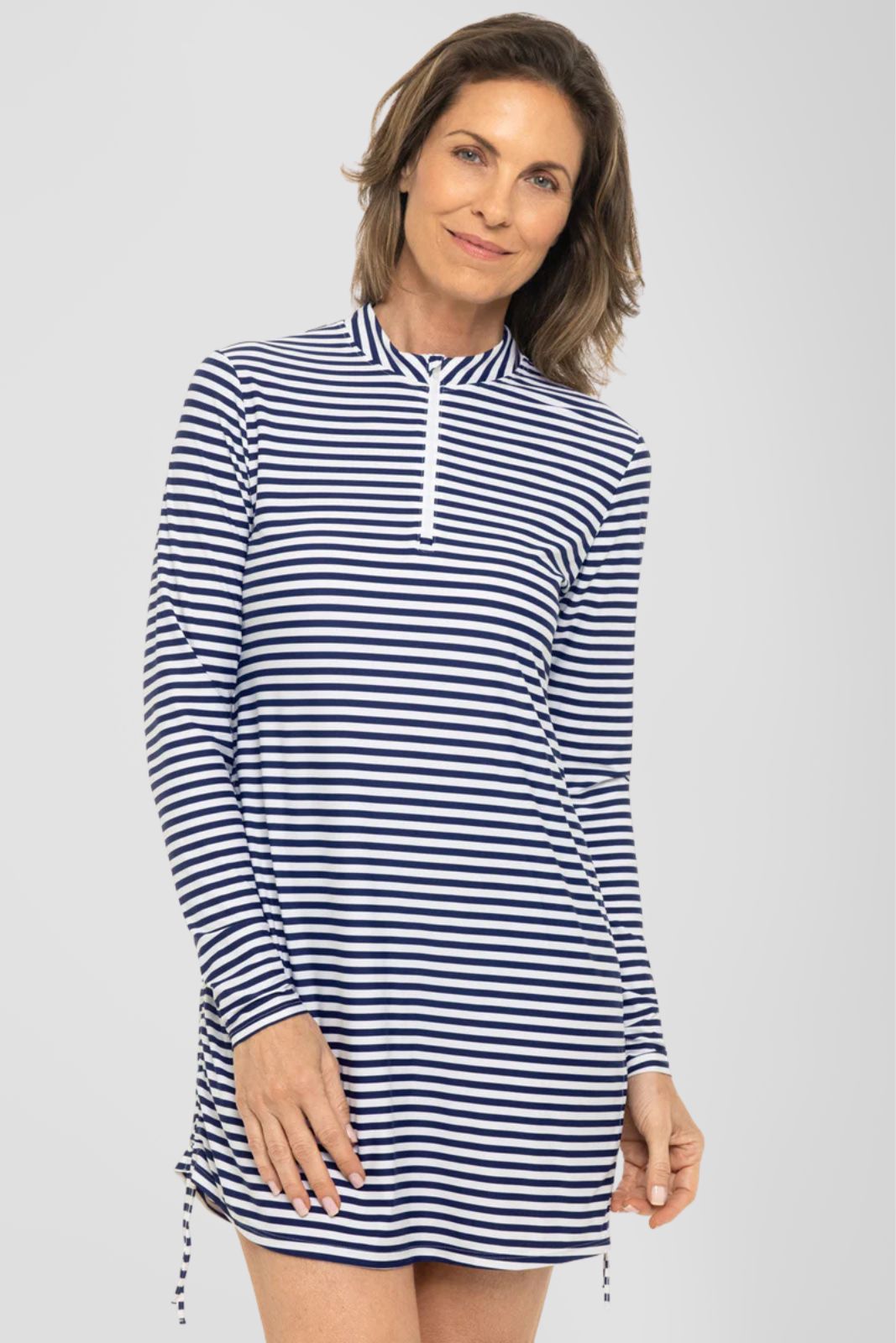 トップス SHISHIKUI BCT / NAVY multi Women's Ruche Swim Top | Navy UPF 50+